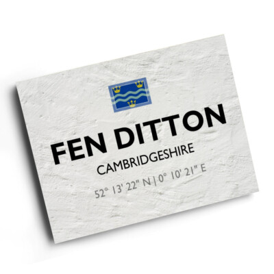A3 DRUCK - Fen Ditton, Cambridgeshire - Lat/Long TL4860