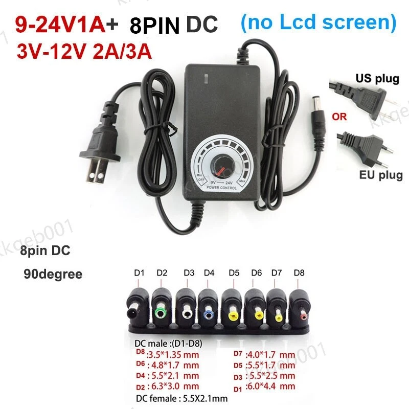 Universal 220V To 12V 3V 5V 6V 9V 15V 24V dc Adapter Adjustable Power 24W 72W - Image 4 of 4