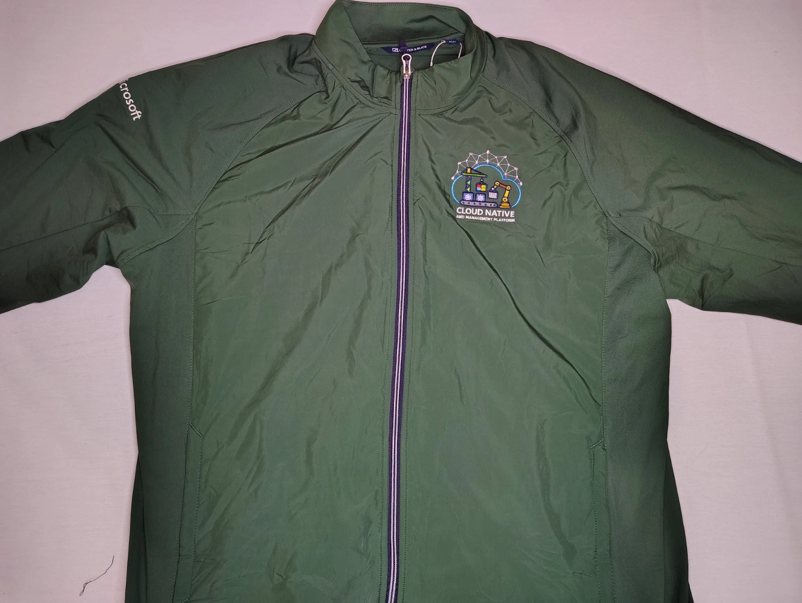 NWT Cutter & Buck Microsoft Cloud Native Full Zip Jacket Mens XXL Green  image 1