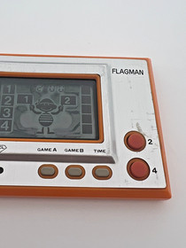 Vintage 1980 Nintendo Game & Watch Flagman FL-02 Silver Series Tested Working