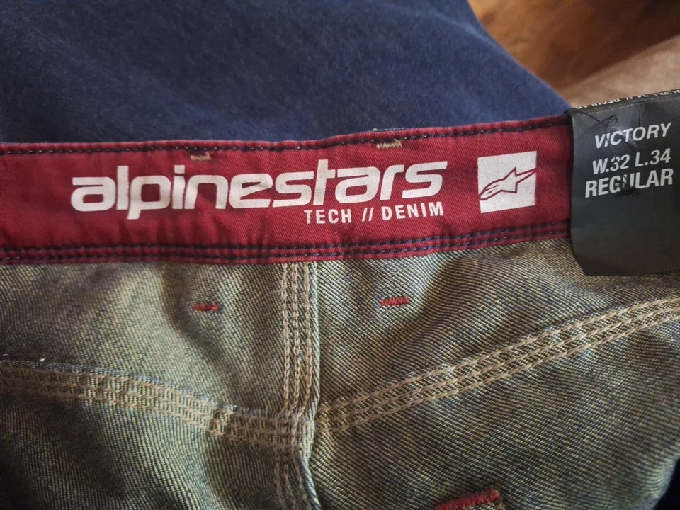 PANTALONES ALPINESTARS TECH DENIM REG FIT VICTORIA CON KEVLAR TALLA 32X34 3328020 NUEVOS CON ETIQUETAS Foto 2 de 4