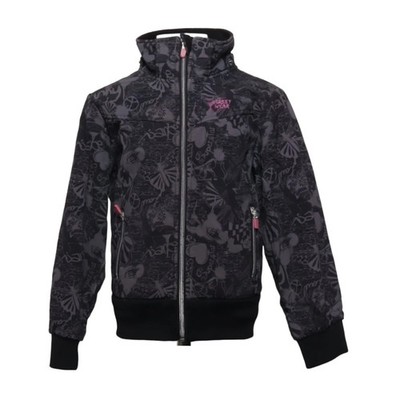 KappAhl, Softshelljacke, Mädchen, Größe: 128, Schwarz/Grau, Polyester #Slp