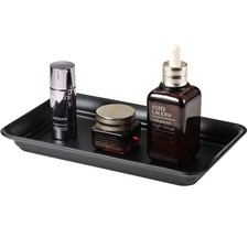 Vintage Farmhouse Decor Metal Vanity Tray, Countertop Guest Hand Towel Storag...