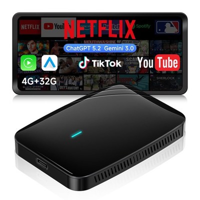 ATOTOSELECT Wireless CarPlay Adapter, Magic AI Box with Dual-WiFi Stability,