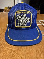 Vintage Michelin Tire Man Bibendum Trucker Hat Mesh Snapback USA Swingster