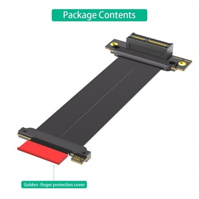 PCIE4.0 1X Extender Risers Cable Flexible Right Angle PCIE Port GPU Graphics