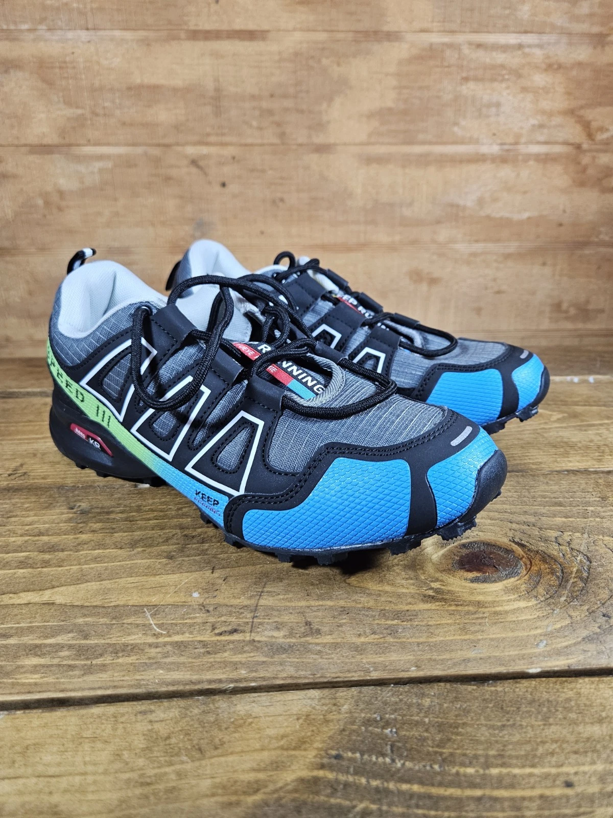 Hike Balance Shoes Men Size 9 US Black Red Running Athletic Outdoor Trail