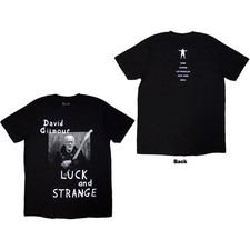 Image of David Gilmour T-Shirt: Luck & Strange Portrait (Black) (Back Print & Ex-Tour) OF