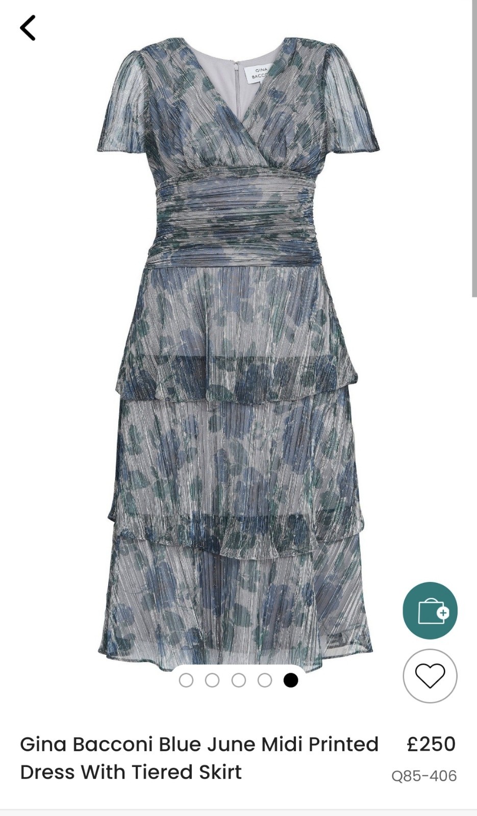 Gina Bacconi June Midi Printed Dress. New RRP £250 image 2