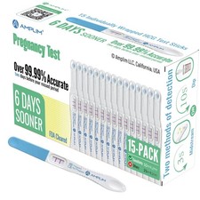 Amplim Early Detection Pregnancy Test Sticks 15 Pack – 99.99% Accurate, 10 mIU/m