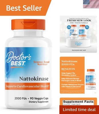 90 Veggie Caps of Doctor's Best Nattokinase - Enhancing Heart Health Naturally