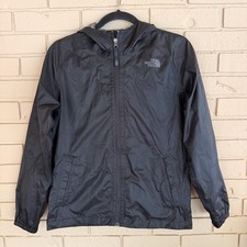 NORTH FACE Dryvent Black Zipline Rain Jacket Youth/Boys L 14/16 Outdoors School
