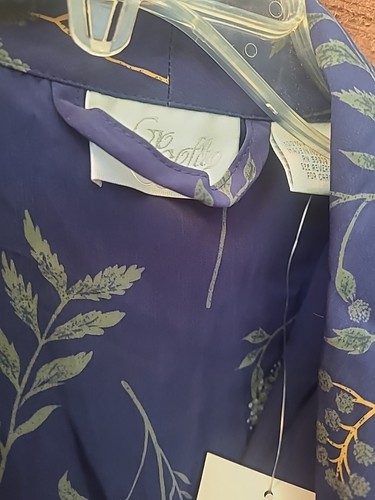 NWT Go Softly Oriental Print Long XL Ladies Gown Robe - Picture 4 of 12