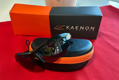 Kaenon Polarized X-Kore Matt Black White Sun Glasses  S91 Original Hard Case+Box