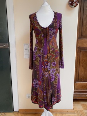 Etro Kleid Gr. Ital. 42, dt.  34 / 36 Lila Töne Indian Summer Jersey
