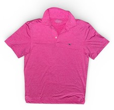 Vineyard Vines OTG On-The-Go Sankaty Polo Pink Golf Polo Size Medium