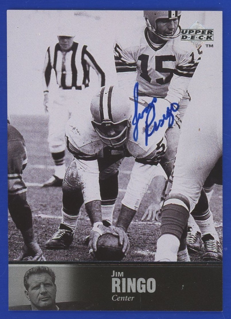 Jim Ringo 1997 Upper Deck Legends ON-CARD AUTO #AL-16 - BEAUTIFUL! | eBay