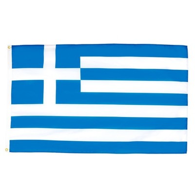 - Greece Flag - Large 5x8 Ft - 100D Polyester Greek Big Banner with Metal Gro...