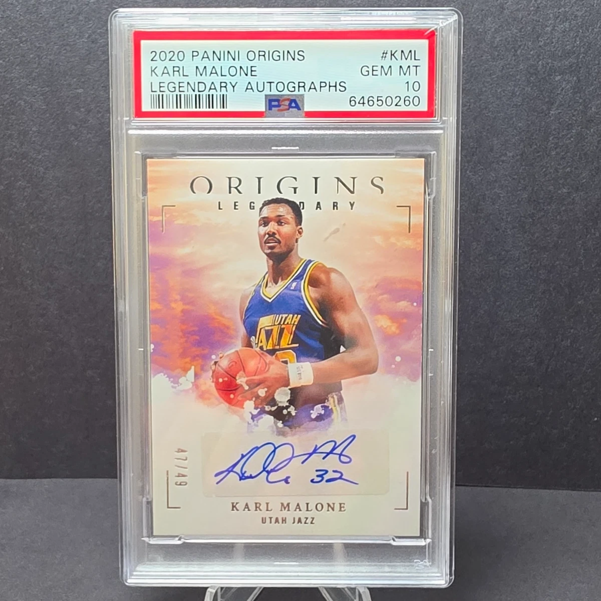 Karl Malone 直筆サイン入りバスケットボールSET Karl Malone Basketball Autographed Sports Trading Cards