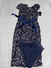 Adrianna Papell Women's Dress - Navy (AP1E210165) Rose Gold