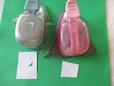 EK Success 2 Corner Adorner Punches Whale Tale Paper Punches Used Lot Of 2