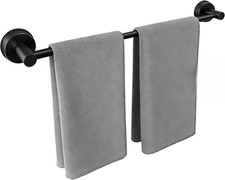 No-Drill Stainless Steel Suction Cup Towel Bar, Adjustable 14.6  24 Inch Bathroom