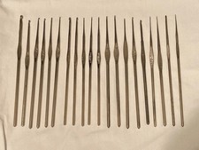 20 Vtg Crochet Hooks Milward Watsons England Czechoslovakia Bates Mexico  More