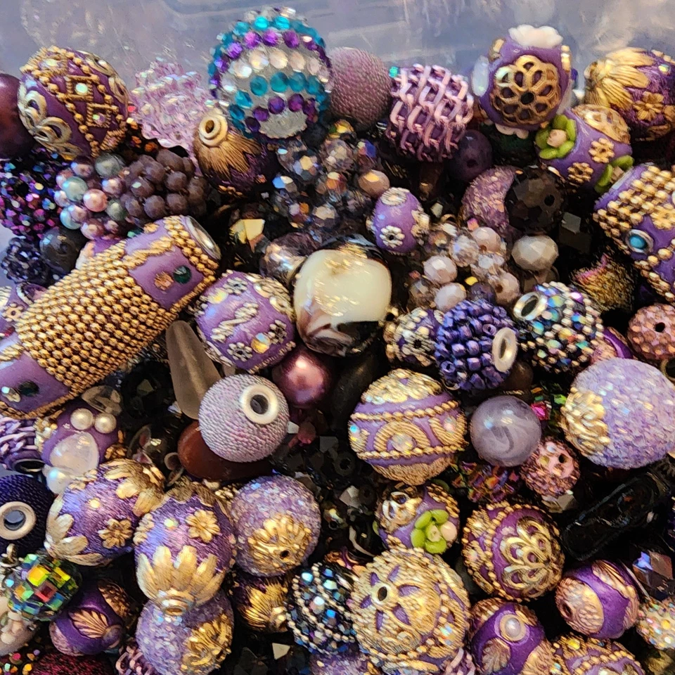 NEW 30 PC Purple Jesse James Beads RANDOMLY picked MIXED - Image 2 of 4