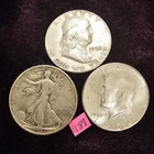 LOT of 3 🇺🇲🔥G-AU🔥1943-D Walking Liberty 1952 1964-D Silver Half Dollars 1189