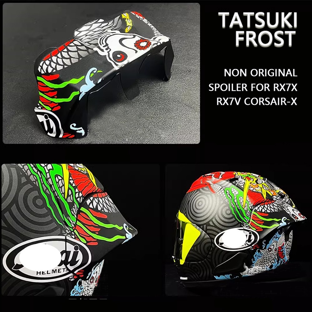 Non original Rear Trim Helmet Spoiler For ARAI Corsair-x Tatsuki