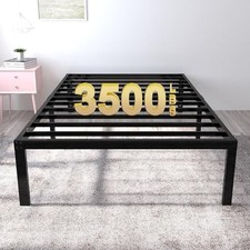 Tall 3500lbs Heavy Duty Bed Frame Metal Platform/Maximum Twin 18 Inch