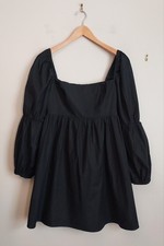 Reformation Michaela Black Mini Dress Size 6 Great Cond Baby Doll
