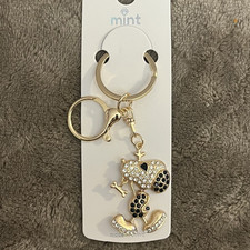 Snoopy Peanuts Bling 3D Crystal Rhinestone Keychain/Bag Charm NEW CHOOSE COLOR
