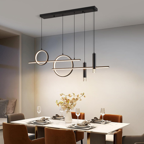 Lampadario Led Sospensione, Lampada a Sospensione Moderna, 120Cm Tavolo Da Pranz - Foto 2 di 12