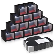 20pcs Hat Boxes for Men Black Hat Gift Box with Window Display Box for Hats S...