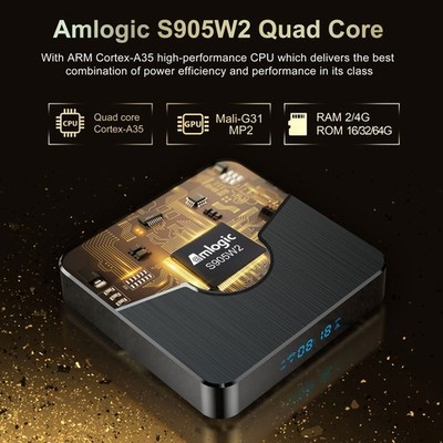 X98 Plus 11.0 Box Amlogic S905W2 UHD 4K Media Player 2.4G/5G