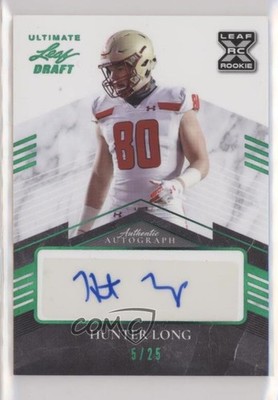 2021 Leaf Ultimate Draft Emerald Spectrum 5/25 Hunter Long Rookie Auto RC 0c6