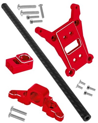 Red RC Aluminum Chassis Brace for 1/10 Slash 4x4 Rustler 4x4 LCG VXL