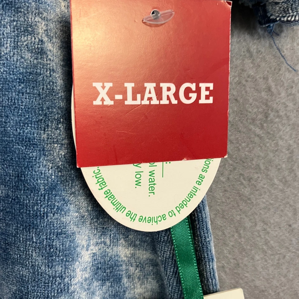 Top de mujer Green Tea de terciopelo triturado manga corta talla XL azul nuevo con etiquetas Foto 4 de 4