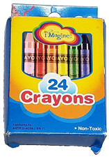 iMagine Non-Toxic Crayons, 24 Count -- Assorted Colors