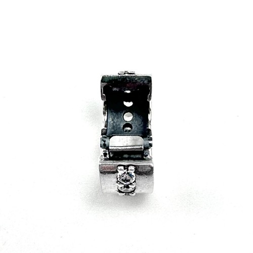Authentic Pandora ALE 925 Spacer Charm Solid Sterling Silver Crystals Hinged - Picture 6 of 12