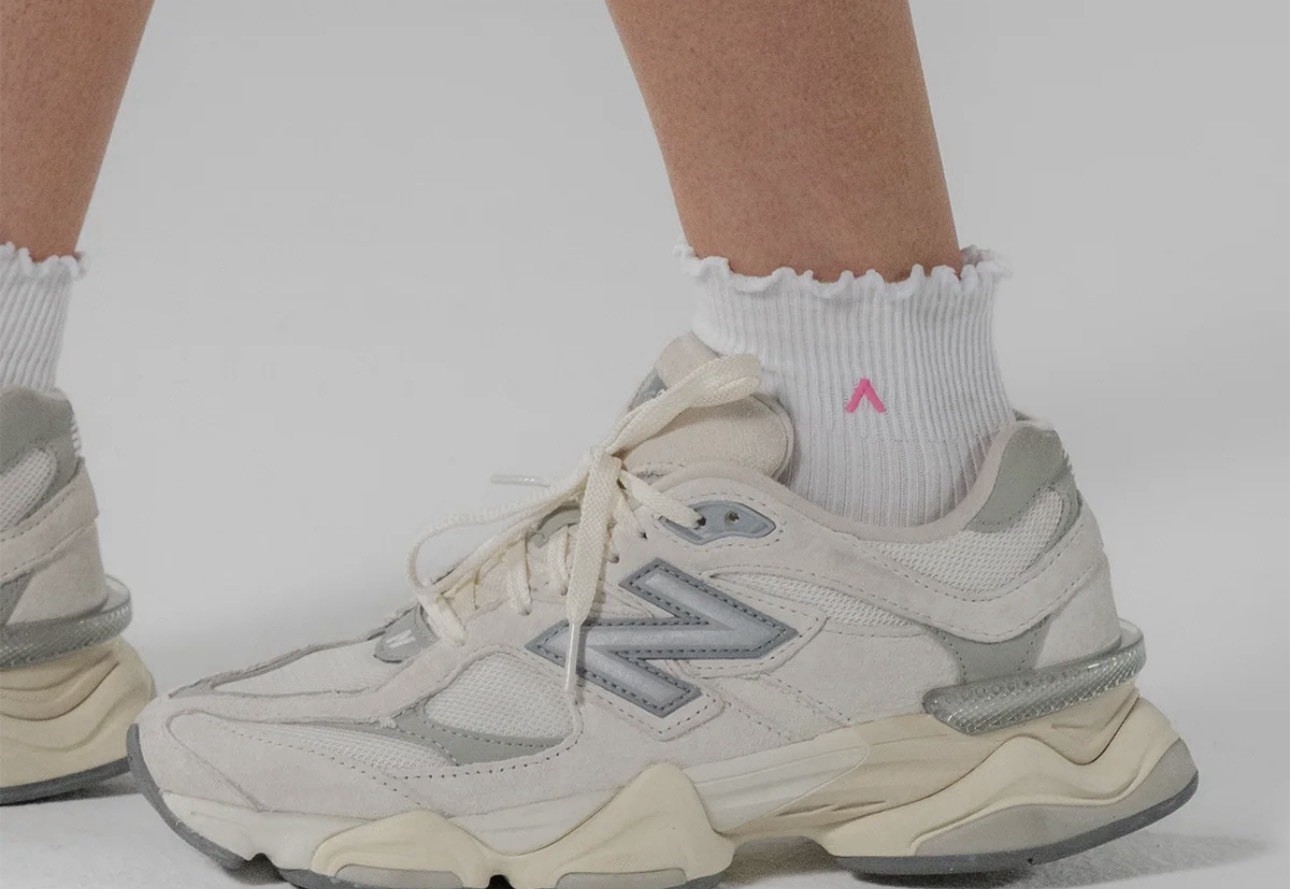 Acta Wear x Ken Ruffle Socks White & Pink - Brand New - In Hand