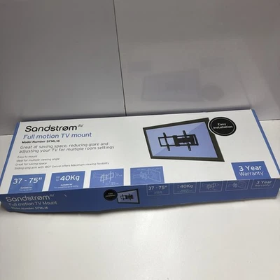 SANDSTROM STXL20 TILT 90" TV Bracket Wall Mount Tilt - White £84.50 - PicClick UK