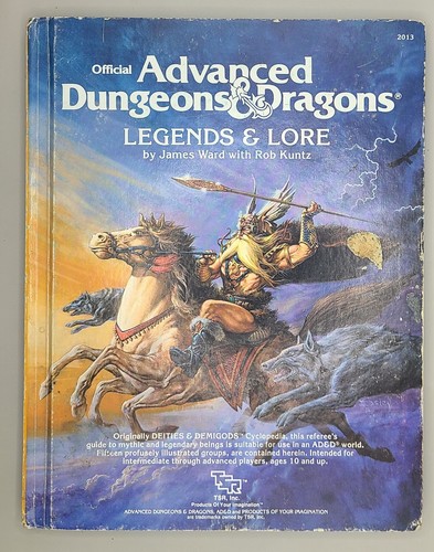 Legends and Lore 1984 AD&D 1st Edition Advanced Dungeons & Dragons TSR ...
