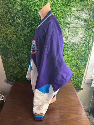 90s セットアップ バスケ NBA スラムダンク アメカジ y2k シティ 1997-98 Utah Jazz Basketball Warm-Up Snap Jacket Mtn Style