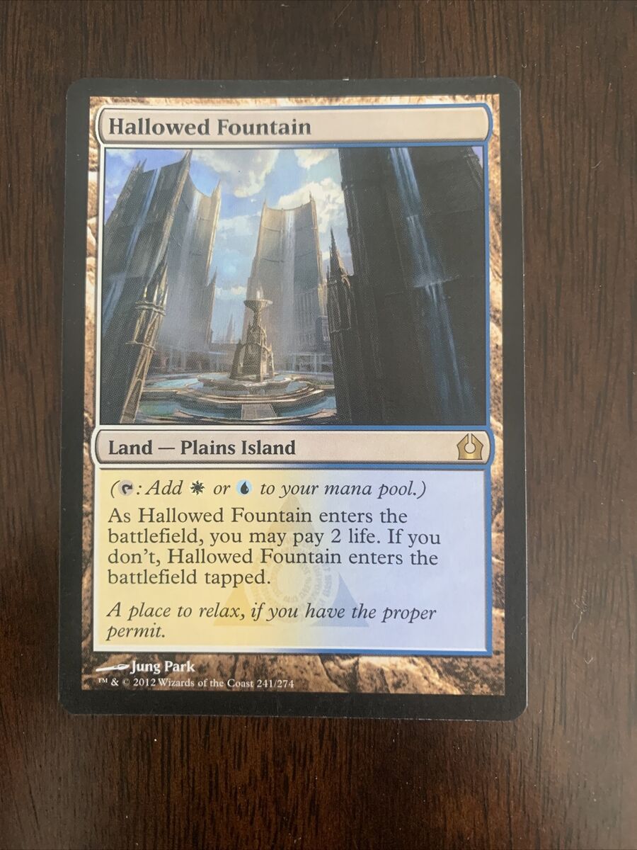 Hallowed Fountain 1x FOIL RTR MTG Return to Ravnica Rare MINT white blue land Hallowed Fountain 1x FOIL RTR MTG Return to Ravnica Rare MINT white blue land