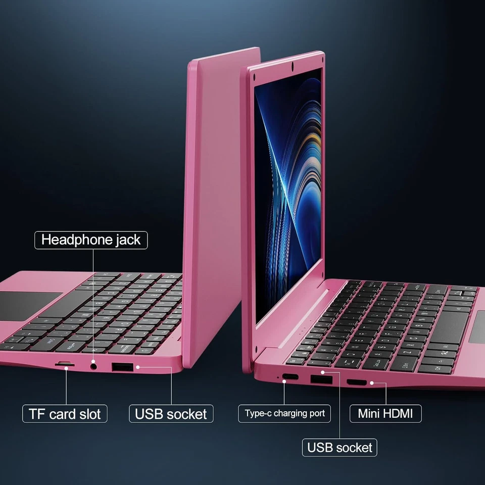 Laptop Computer 10.1'' Quad Core Android 12.0 Netbook Für Kinder und Erwachsene - Bild 3 von 4