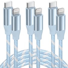 3pack USB C to Fast Charge Cable 3ft Charging for iPhone 13/12/11 MFi Certified