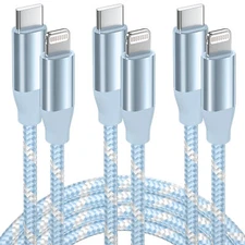 3pack USB C to Fast Charge Cable 3ft  Charging for iPhone 13/12/11 MFi Certified