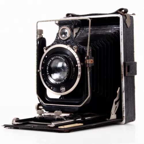 :Balda Vintage 9x12 Folding Plate Camera w/ Tessar 135mm f4.5 Lens (Read)